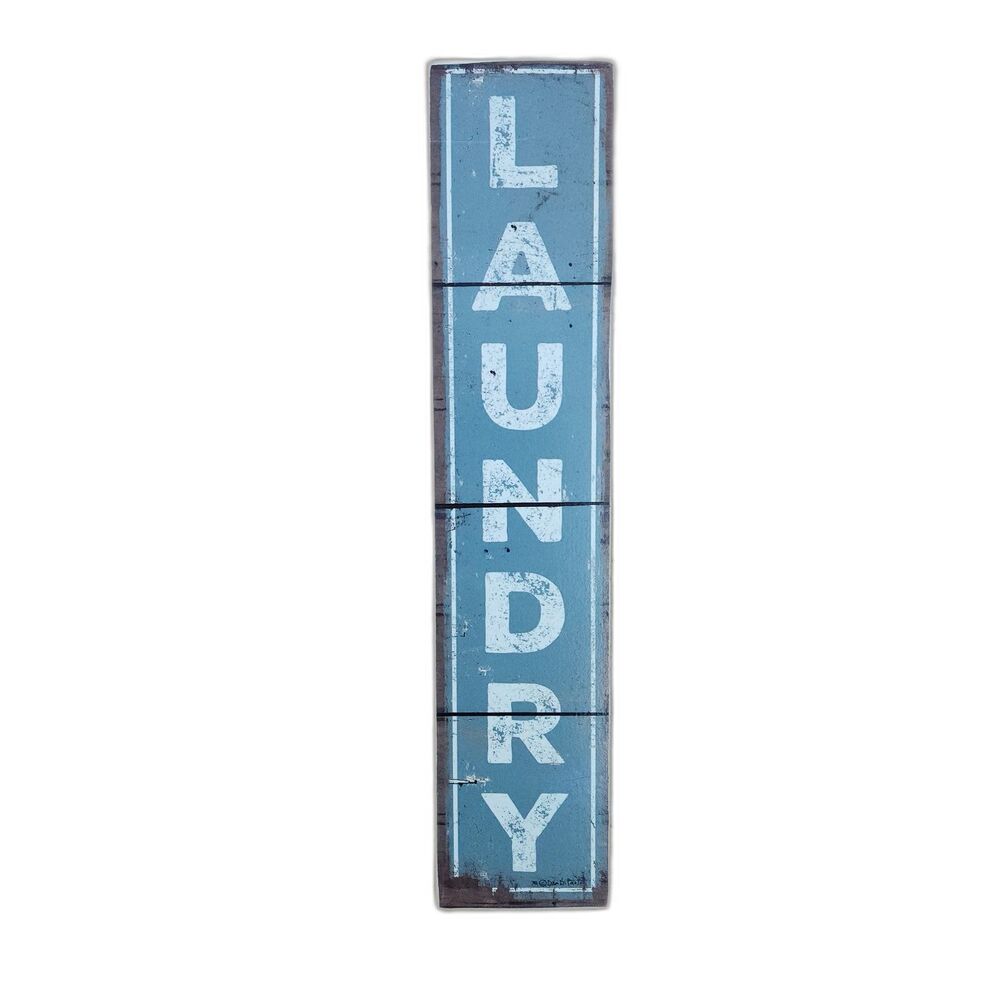 Farmhouse Laundry sign antique blue cream